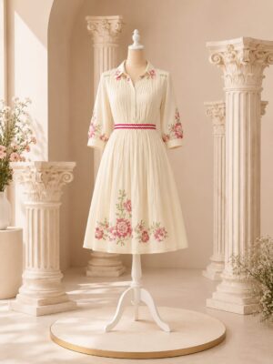 Ivory Grace Midi Dress