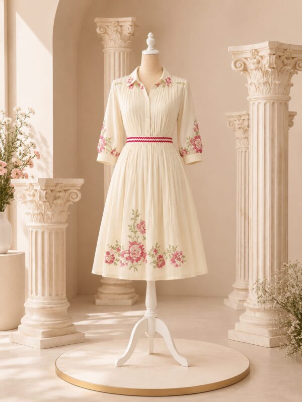 Ivory Grace Midi Dress