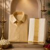 Champagne Classic Silk Shirt & Dhoti Set