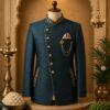 Royal Teal Rajasthan Coat