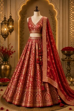 Ruby Royale Silk Lehenga Ruby Royale Silk Lehenga