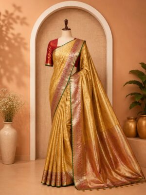 silk gold Golden Aura Silk Saree