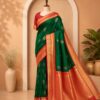 Verdant Elegance Silk Saree