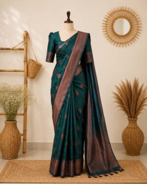 Royal Crimson Silk Saree